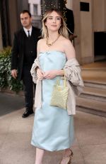 EMMA ROBERTS Leaves Prada Show at Milan Fashion Week 02/23/2023
