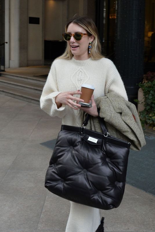 EMMA ROBERTS Out and About in Milan 02/22/2023
