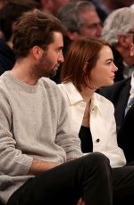 EMMA STONE at LA Lakers vs New York Knicks Game at Madison Square Garden in New York 01/31/2023