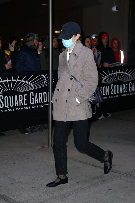 EMMA STONE Leaves Madison Square Garden in New York 01/31/2023