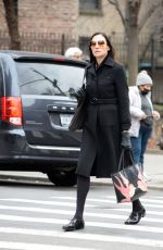 FAMKE JANSSEN Out and About in New York 02/12/2023