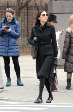 FAMKE JANSSEN Out and About in New York 02/12/2023