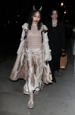 FKA TWIGS Arrives at Edward Enninful