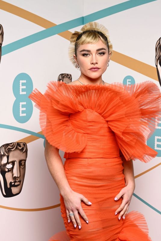 FLORENCE PUGH at EE Bafta Film Awards 2023 in London 02/19/2023