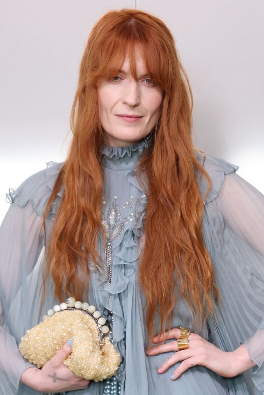 FLORENCE WELCH at Gucci Show at Milan Fashion Week 02/24/2023