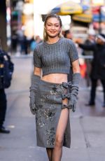 GIGI HADID Arrives at Good Morning America in New York 02/27/2023