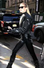 GIGI HADID in All Leather Outfit Out in New York 02/27/2023