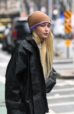 GIGI HADID Out and About in New York 02/21/2023