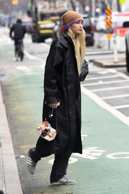 GIGI HADID Out and About in New York 02/21/2023