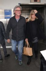 GOLDIE HAWN and Kurt Russell Arrives at LAX in Los Angeles 02/18/2023