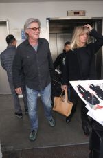 GOLDIE HAWN and Kurt Russell Arrives at LAX in Los Angeles 02/18/2023