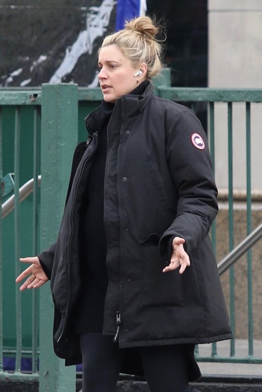 GRETA GERWIG Out and About in New York 02/07/2023