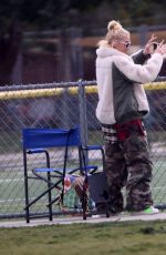 GWEN STEFANI at Her Son Football Game in Los Angeles 02/18/2023