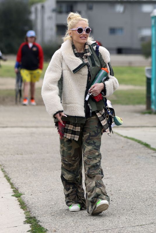 GWEN STEFANI at Her Son Football Game in Los Angeles 02/18/2023