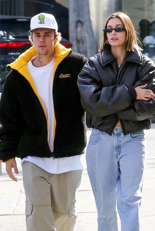 HAILEY and Justin BIEBER Heading to Lunch in West Hollywood 02/03/2023
