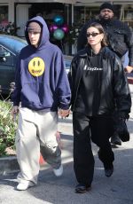 HAILEY and Justin BIEBER Leaves Beverly Glen Deli in Bel Air 02/12/2023