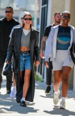 HAILEY BIEBER and JUSTINE SKYE Heading to The White Shark in West Hollywood 02/10/2023