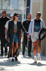 HAILEY BIEBER and JUSTINE SKYE Heading to The White Shark in West Hollywood 02/10/2023