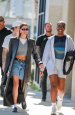 HAILEY BIEBER and JUSTINE SKYE Heading to The White Shark in West Hollywood 02/10/2023