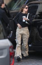 HAILEY BIEBER and JUSTINE SKYE Leaves Great White in West Hollywood 02/07/2023