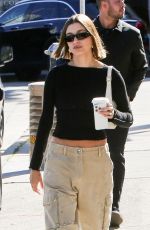 HAILEY BIEBER and JUSTINE SKYE Leaves Great White in West Hollywood 02/07/2023