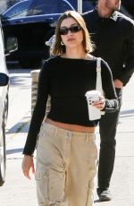 HAILEY BIEBER and JUSTINE SKYE Leaves Great White in West Hollywood 02/07/2023