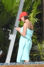 HAILEY BIEBER in Bikini on Vacation in Tulum 02/25/2023