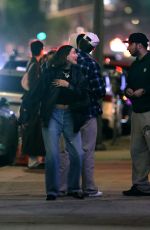 HAILEY BIEBER Leaves Dinner with Zack Bia and Friends at Sushi Fumi in Los Angeles 02/13/2023