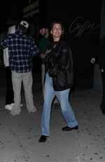 HAILEY BIEBER Leaves Dinner with Zack Bia and Friends at Sushi Fumi in Los Angeles 02/13/2023