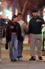 HAILEY BIEBER Leaves Dinner with Zack Bia and Friends at Sushi Fumi in Los Angeles 02/13/2023