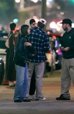 HAILEY BIEBER Leaves Dinner with Zack Bia and Friends at Sushi Fumi in Los Angeles 02/13/2023