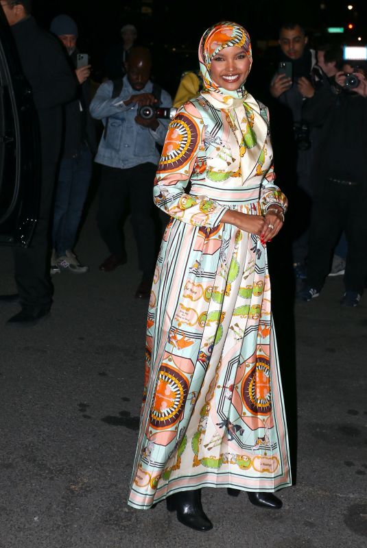 HALIMA ADEN Arrives at Tory Burch Fashion Show in New York 02/13/2023