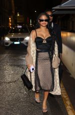 HALLE BAILEY Arrives at Gucci Afterparty in Milan 02/24/2023