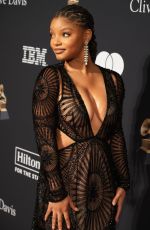 HALLE BAILEY at Pre-grammy Gala & Grammy Salute to Industry Icons in Los Angeles 02/04/2023