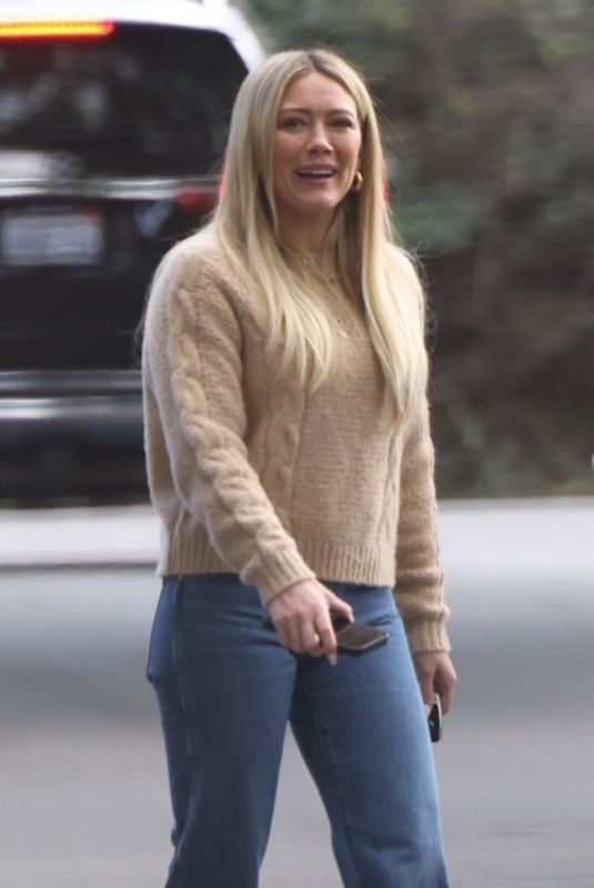 HILARY DUFF Out and About in Los Angeles 02/05/2023