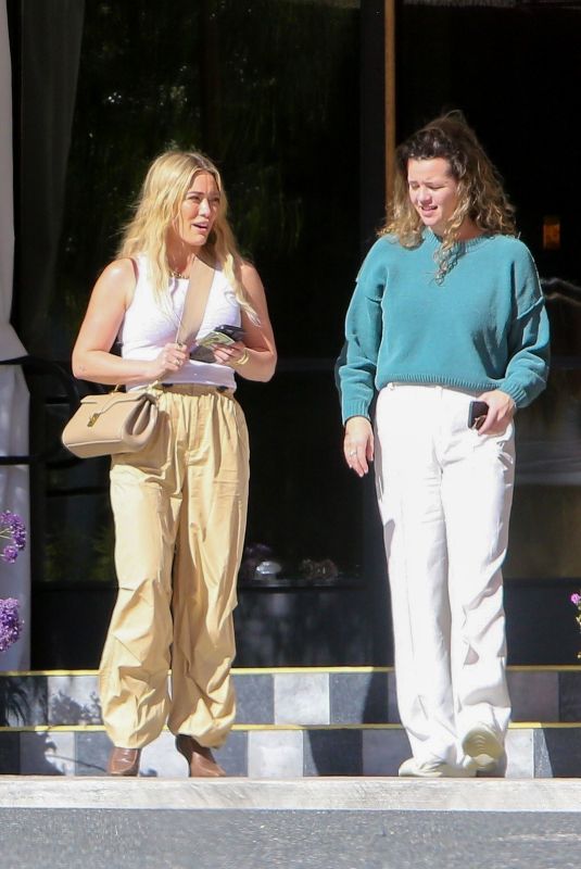 HILARY DUFF Out for Lunch with a Friend in Los Angeles 02/06/2023
