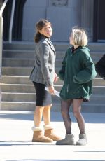 JENNIFER GARNER and EMMA MEYERS on the Set of Family Leave in Los Angeles 02/15/2023