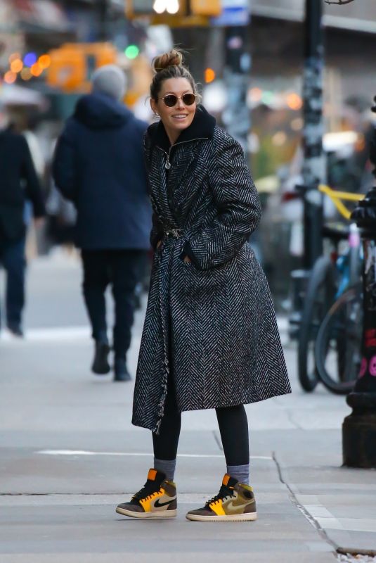 JESSICA BIEL Out and About in New York 02/01/2023