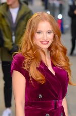 JESSICA CHASTAIN Arrives at Late Show with Stephen Colbert in New York 01/31/2023