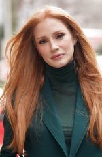 JESSICA CHASTAIN Leaves The View in New York 02/03/2023