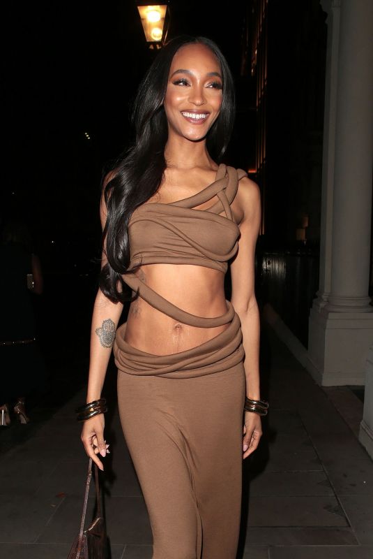 JOURDAN DUNN Arrives at Edward Enninful