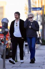 JULIA GARNER and Mark Foster Out in West Hollywood 02/07/2023