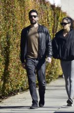 JULIANA HERZ and Joey Boukadakis Out in Los Angeles 02/06/2023
