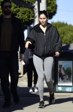 JULIANA HERZ and Joey Boukadakis Out in Los Angeles 02/06/2023