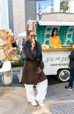 JUSTINE SKYE at Sol de Janeiro LA Pop Ep Event in Los Angeles 02/11/2023