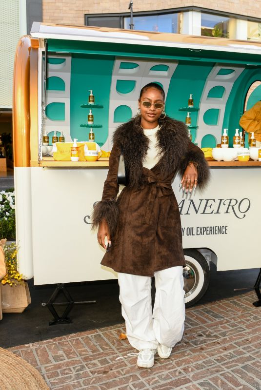 JUSTINE SKYE at Sol de Janeiro LA Pop Ep Event in Los Angeles 02/11/2023