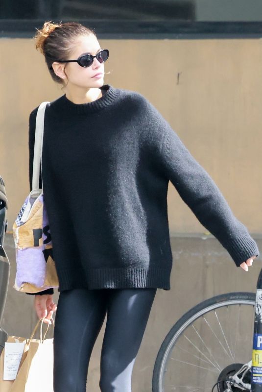 KAIA GERBER Leaves a Restaurant in Los Feliz 02/14/2023