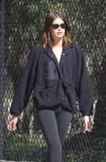 KAIA GERBER Out Walk in a Park with a Friend and Her Dog in Los Angeles 02/08/2023