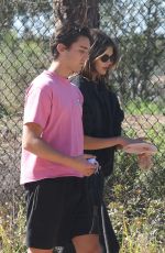 KAIA GERBER Out Walk in a Park with a Friend and Her Dog in Los Angeles 02/08/2023