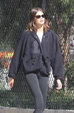 KAIA GERBER Out Walk in a Park with a Friend and Her Dog in Los Angeles 02/08/2023